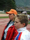 Nicola con il coach Cristina