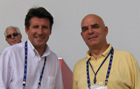 Riccardo con il grande Sebastian Coe