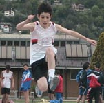 Stefano al salto in lungo