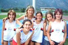 il gruppo delle ragazze e delle cadette