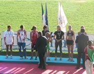 la premiazione dei 400 allieve ai campionati italiani