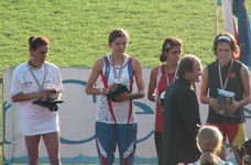 la premiazione dei 400 allieve ai campionati italiani